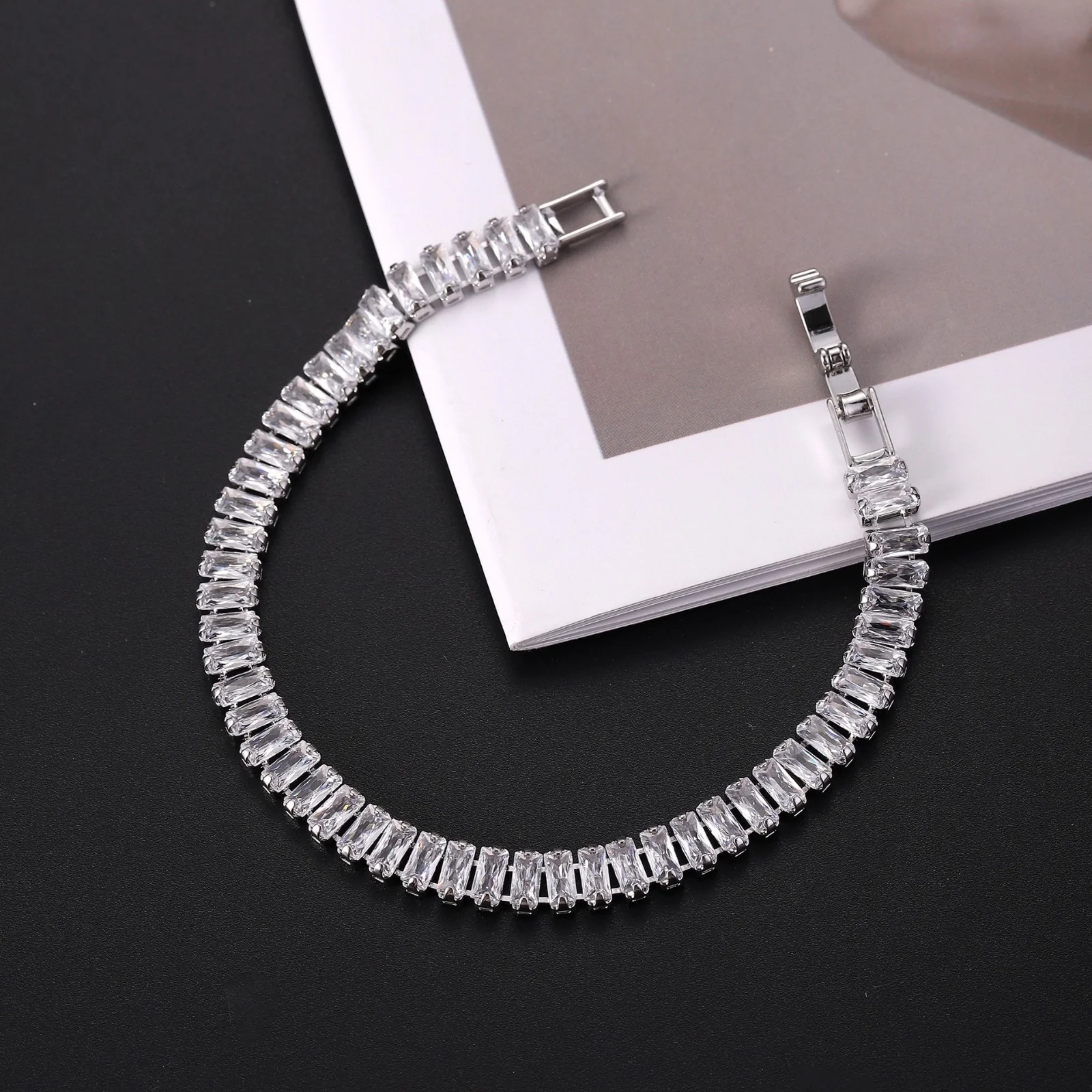 Sparkle Serenade Rhinestone Bracelet - Image 3