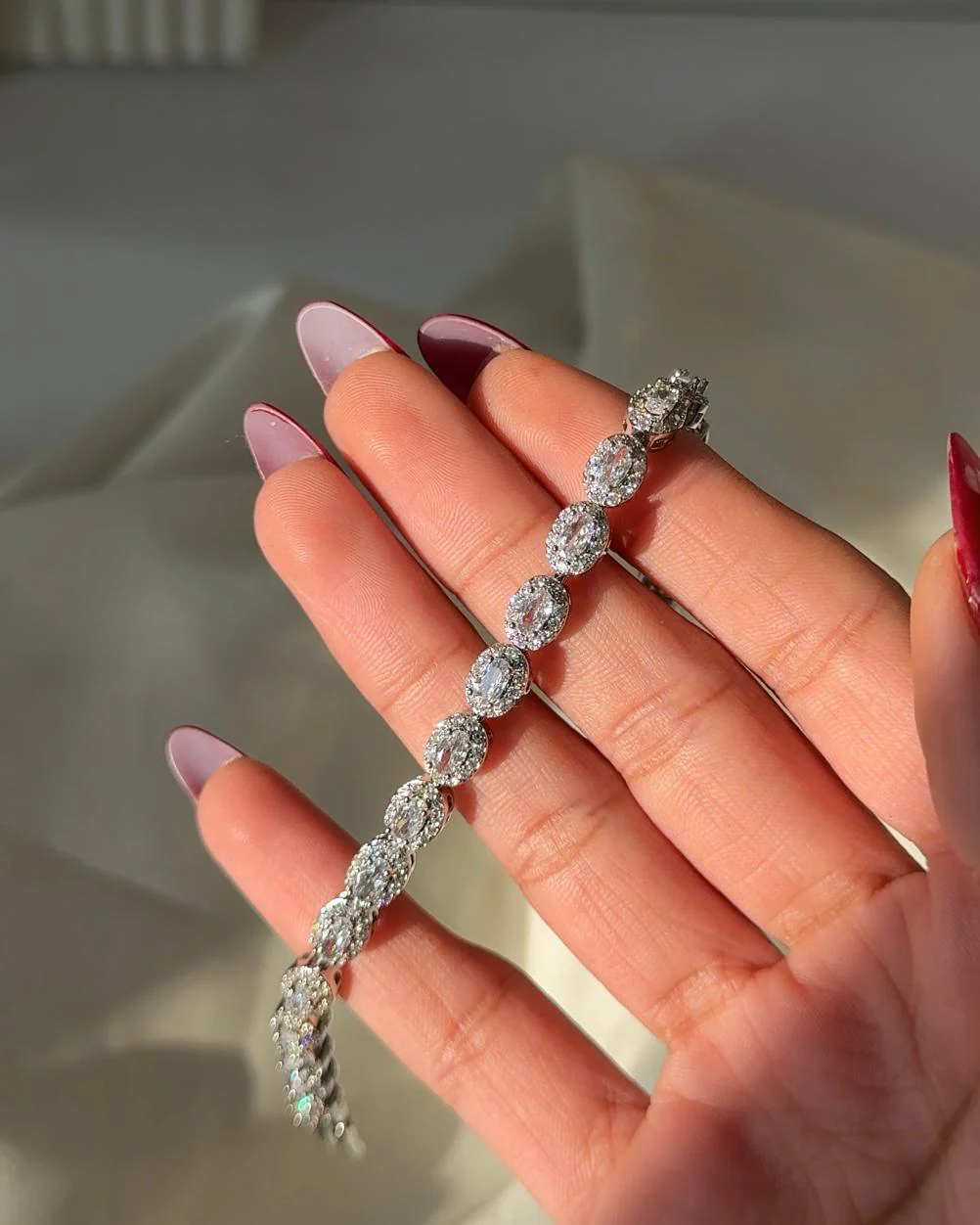 Sparkling Statement Rhinestone Bracelet - Image 2
