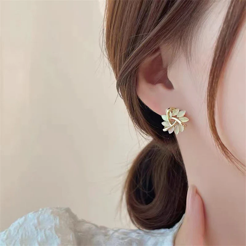Spiralling Elegance Floral Earrings - Image 2
