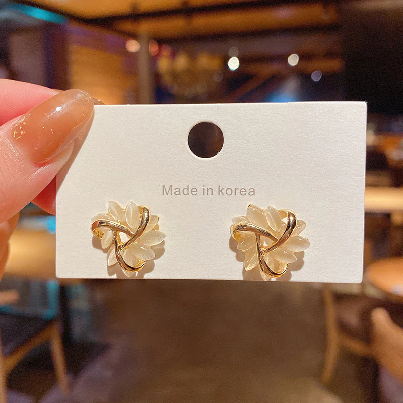 Spiralling Elegance Floral Earrings - Image 5