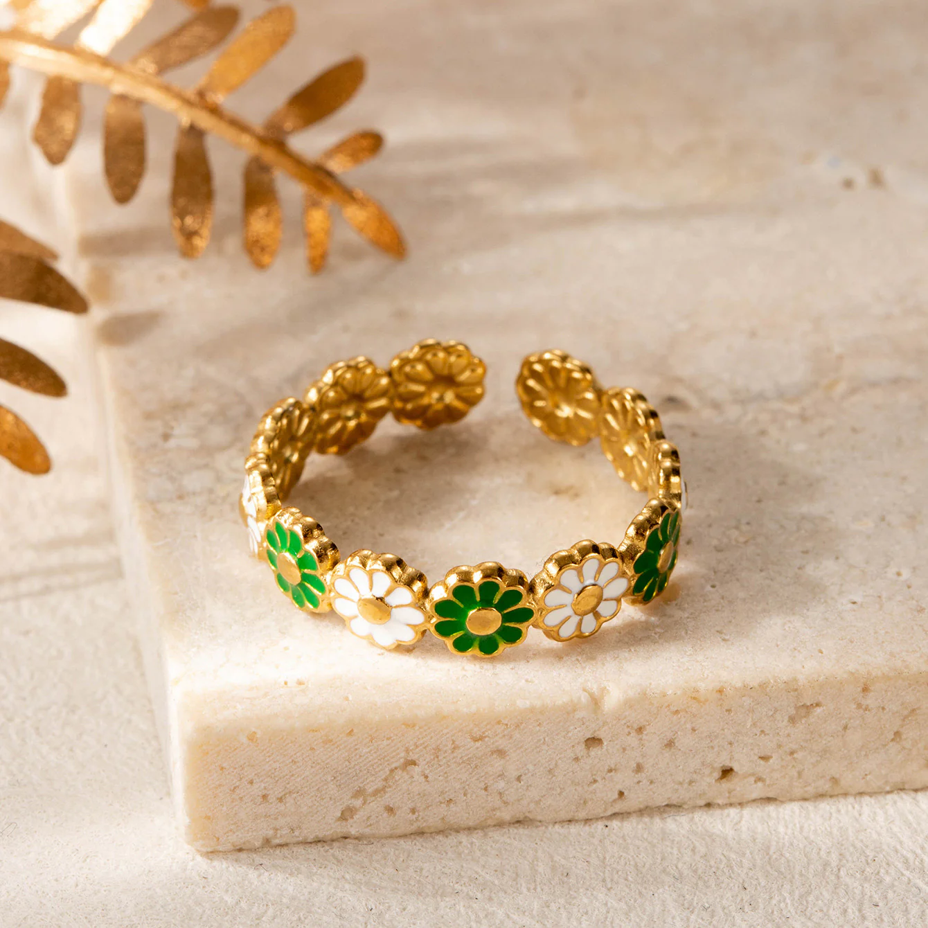 Spring-vine Flower Wrap Ring