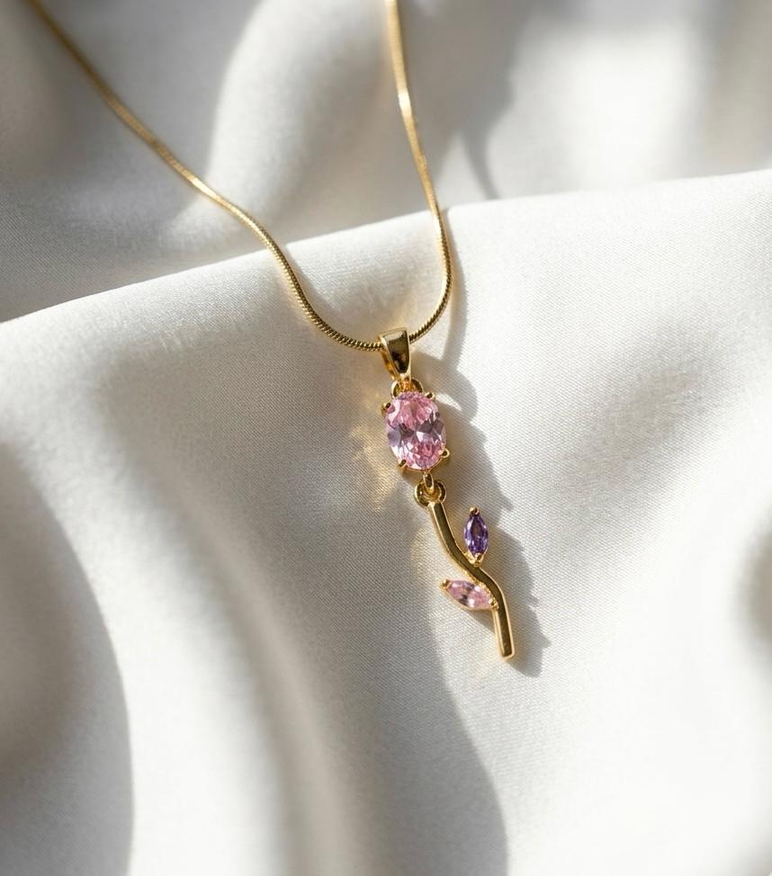 Spring Whisper Tulip Necklace