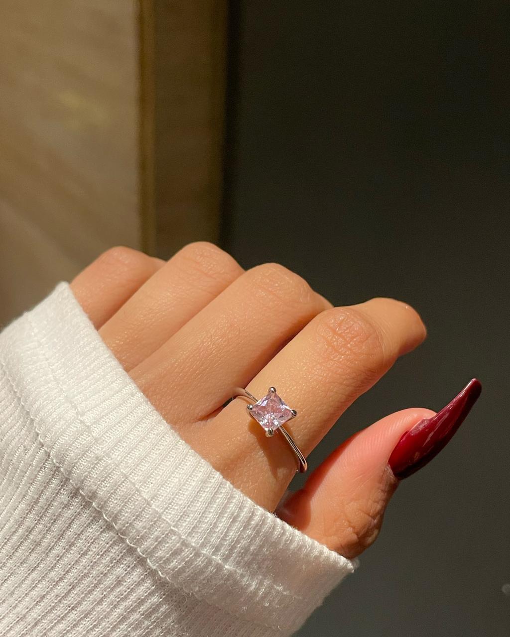 Square cut Minimal Ring - Image 2