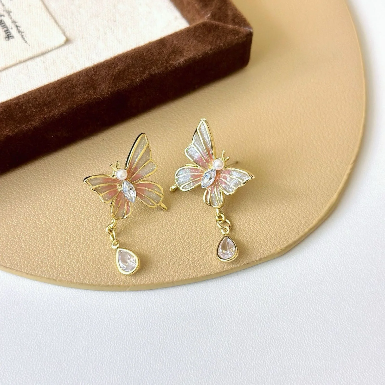 Stacy Butterfly Drop Earrings - Image 6