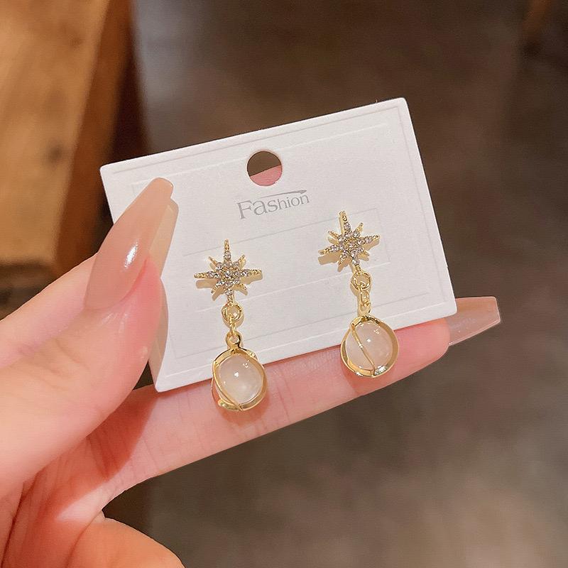 Star Opal Pearl Earrings