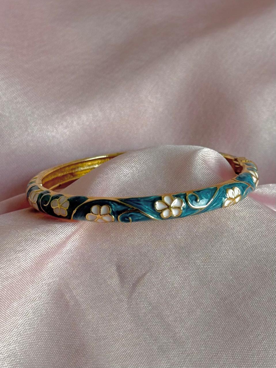 Starry Night Sprig Enamel Bangle - Image 2