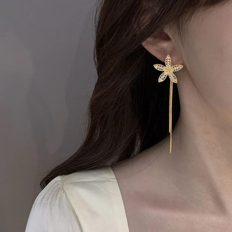 Starry Tassels Earrings - Image 2