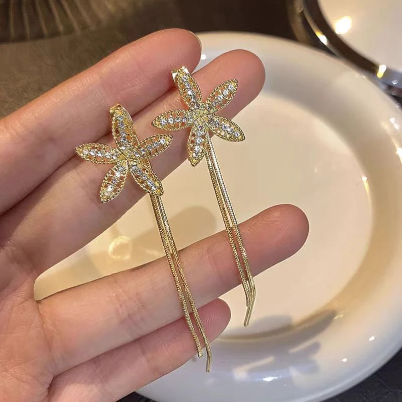 Starry Tassels Earrings - Image 4