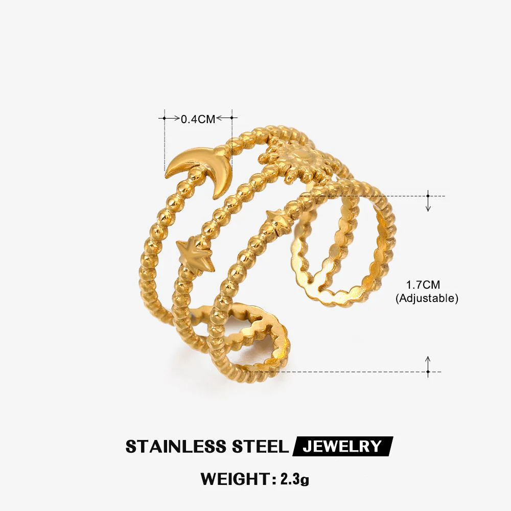 Stellar Charm Gold Ring - Image 2