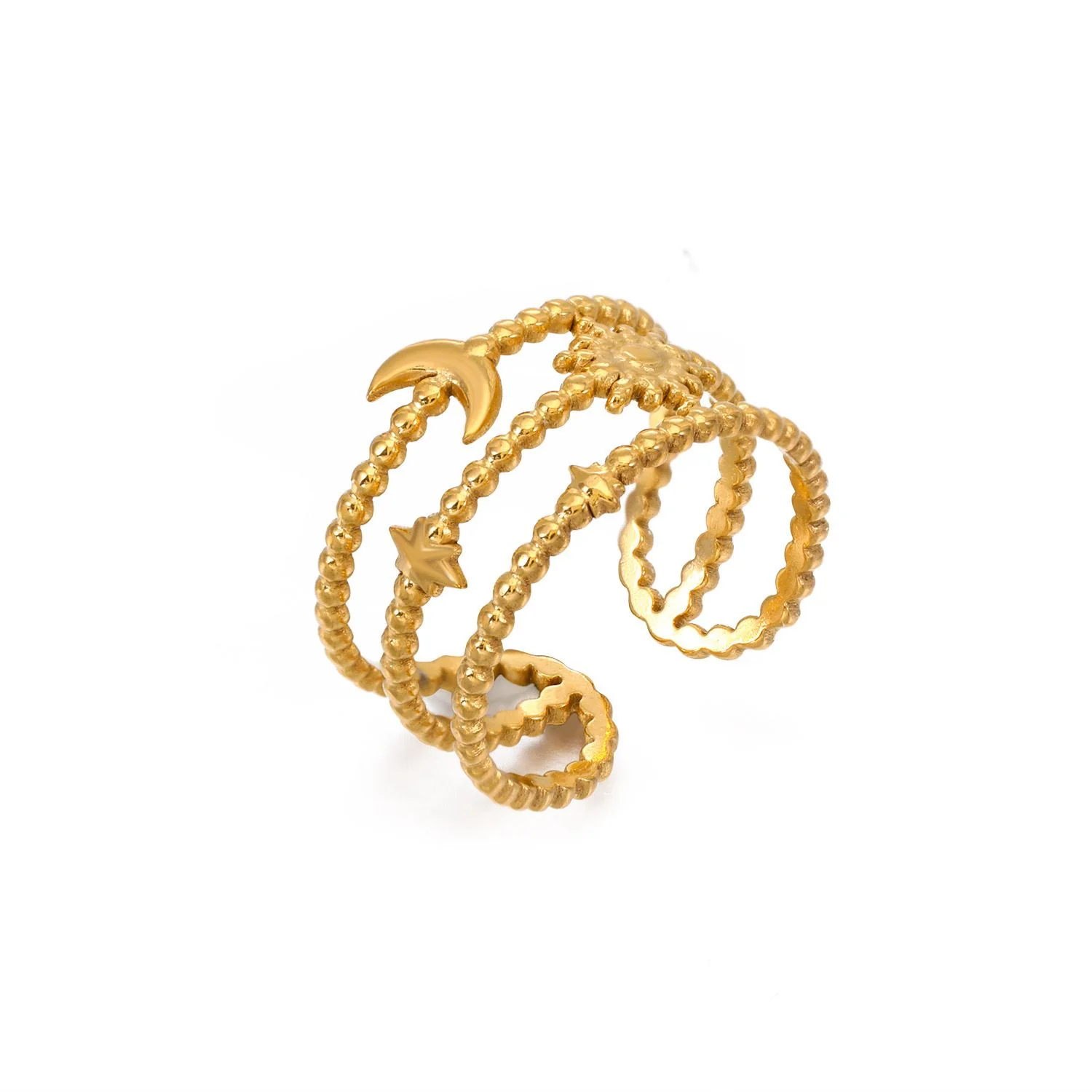 Stellar Charm Gold Ring - Image 5