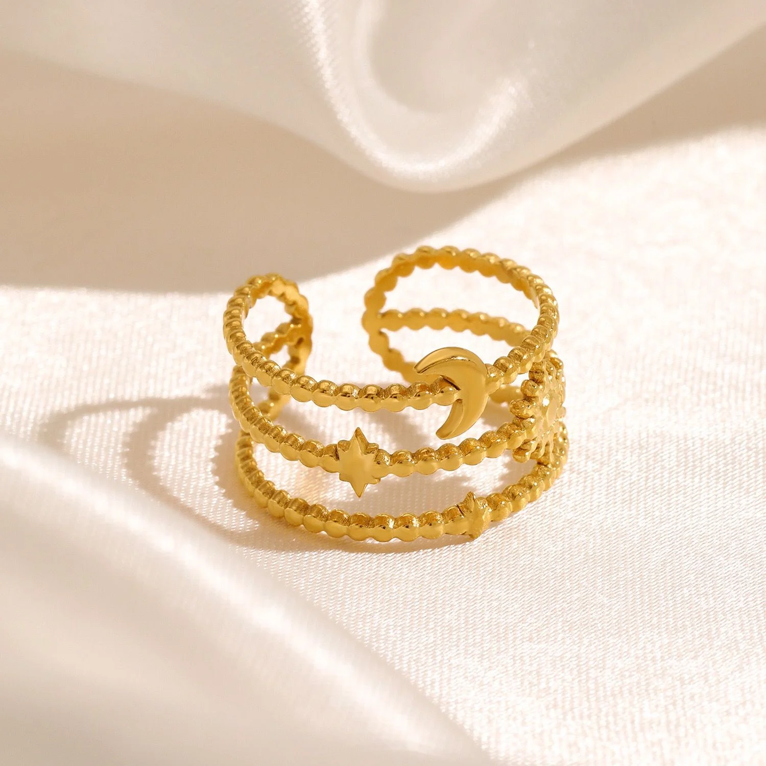 Stellar Charm Gold Ring - Image 6