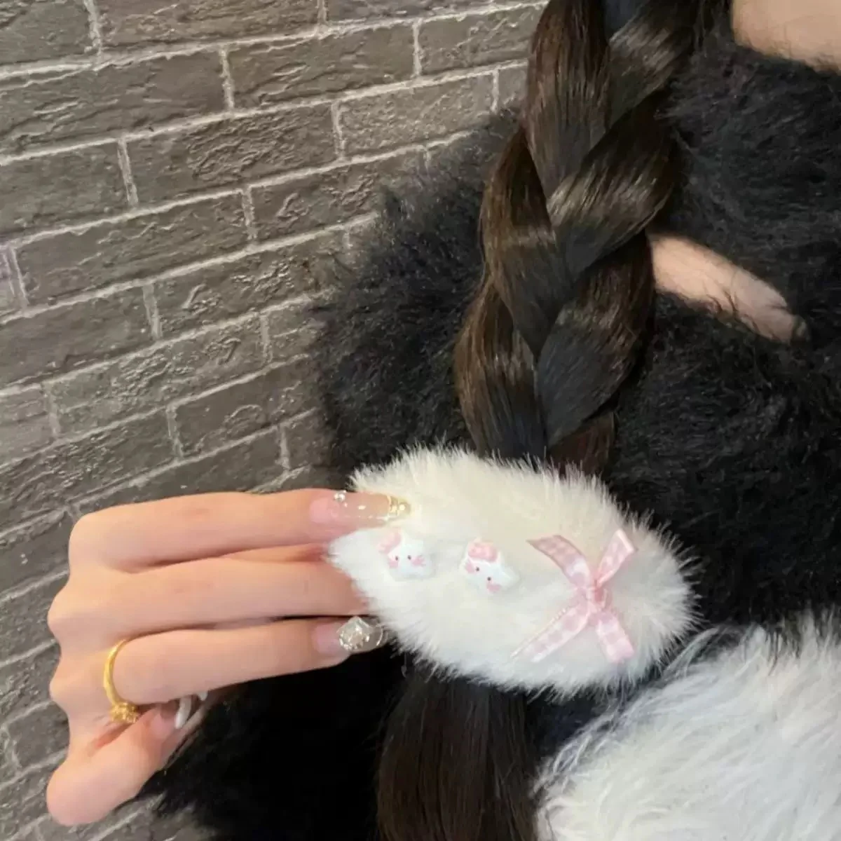 Sugarplum Kitty Hair patch Clip