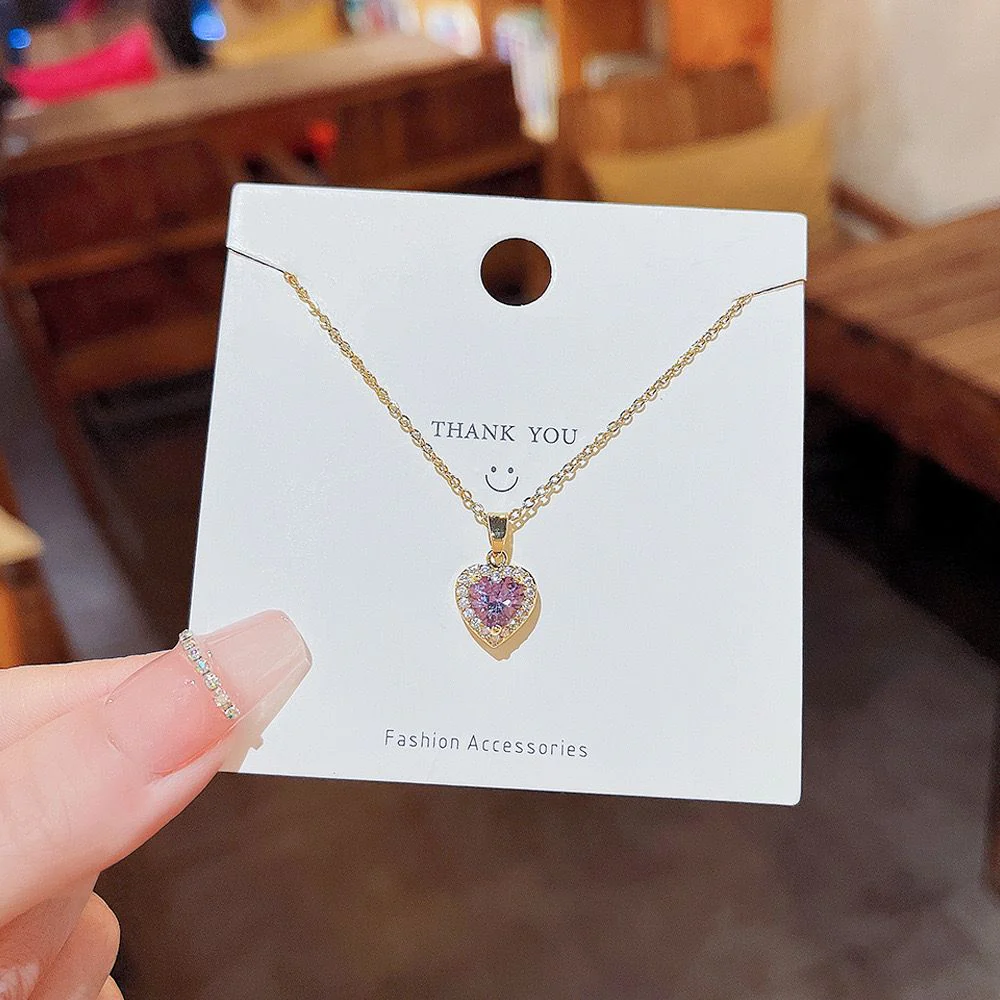 Sundew Pink Heart Necklace - Image 2