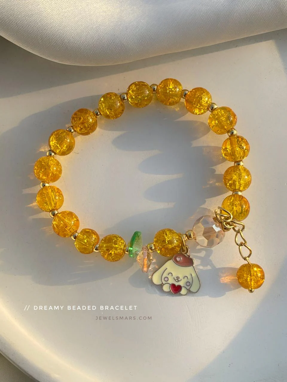 Sunshine Bracelet- cute doggo charm