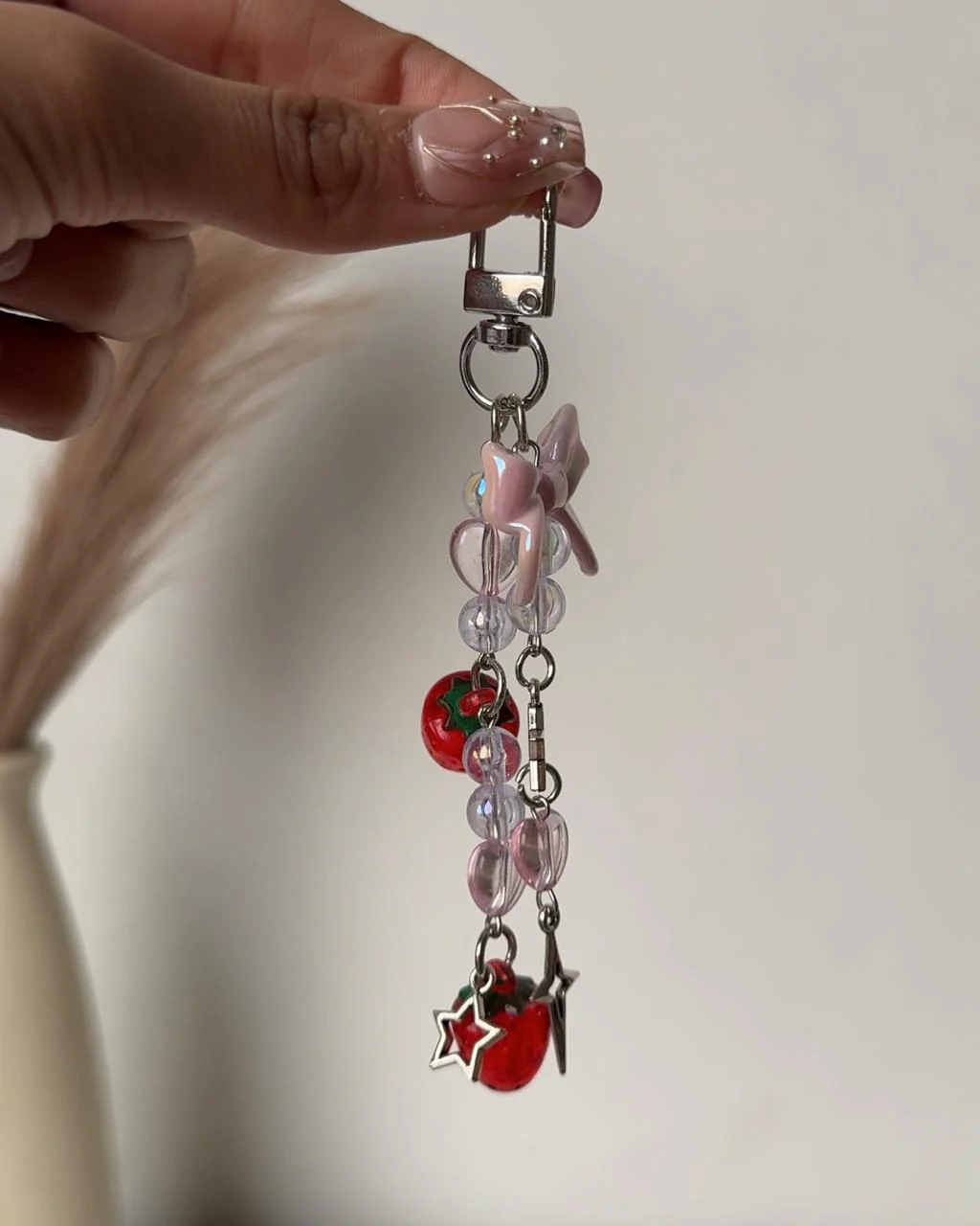 Sweet-pea Strawberry Bag Charm - Image 2