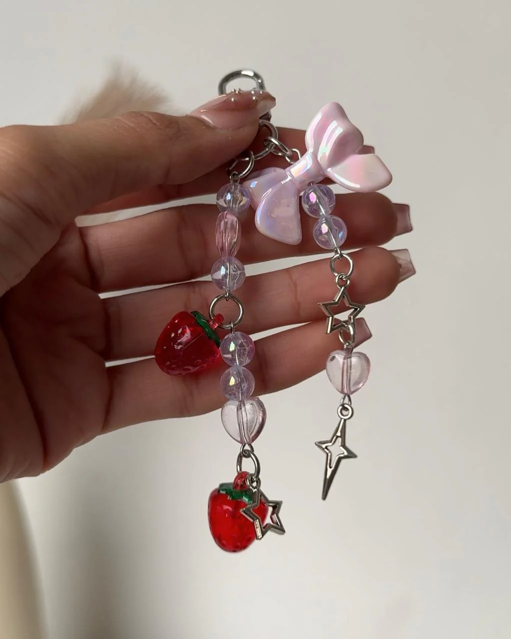 Sweet-pea Strawberry Bag Charm - Image 3