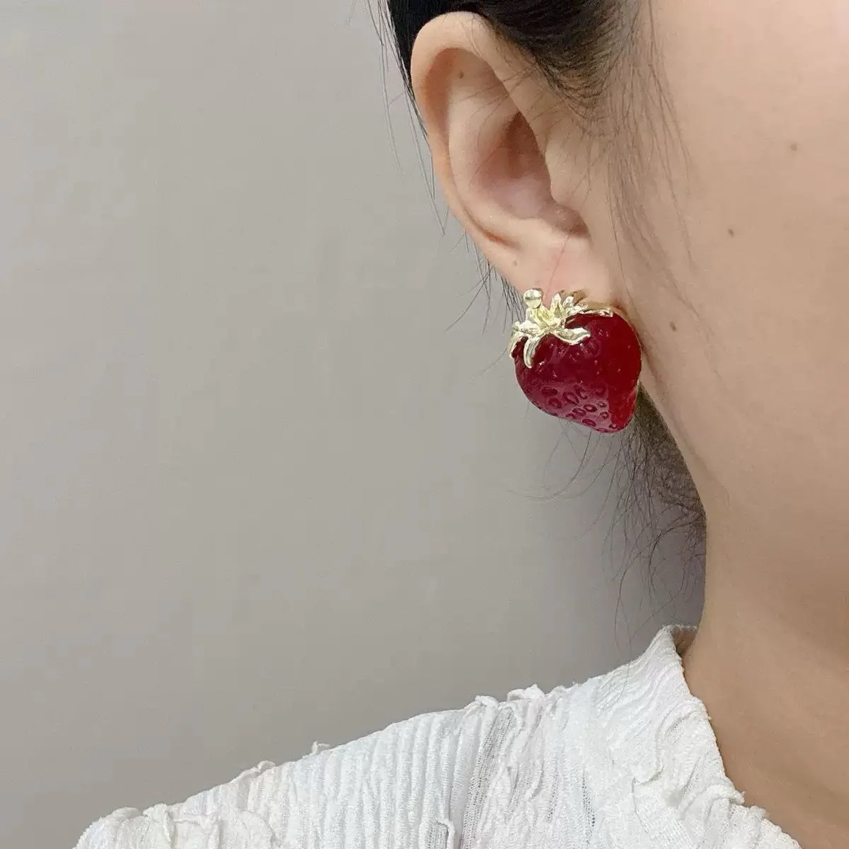 Sweet Tooth Strawberry Earrings - Image 3