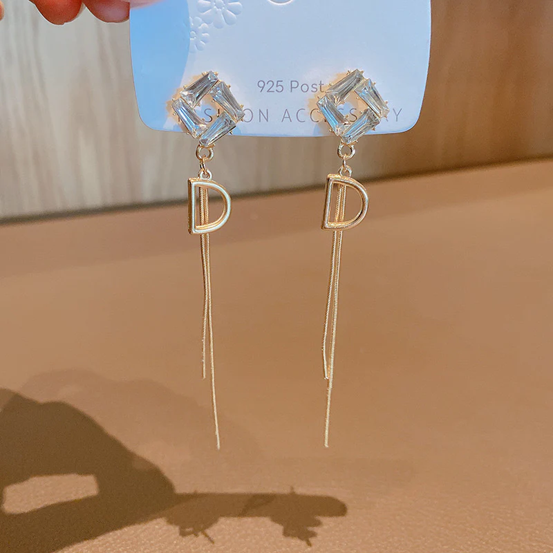 Tassel Drop Korean Earrings - Image 5