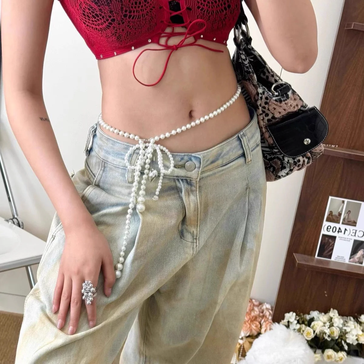 Tasselled in Pearl! Waist Chain - Image 4