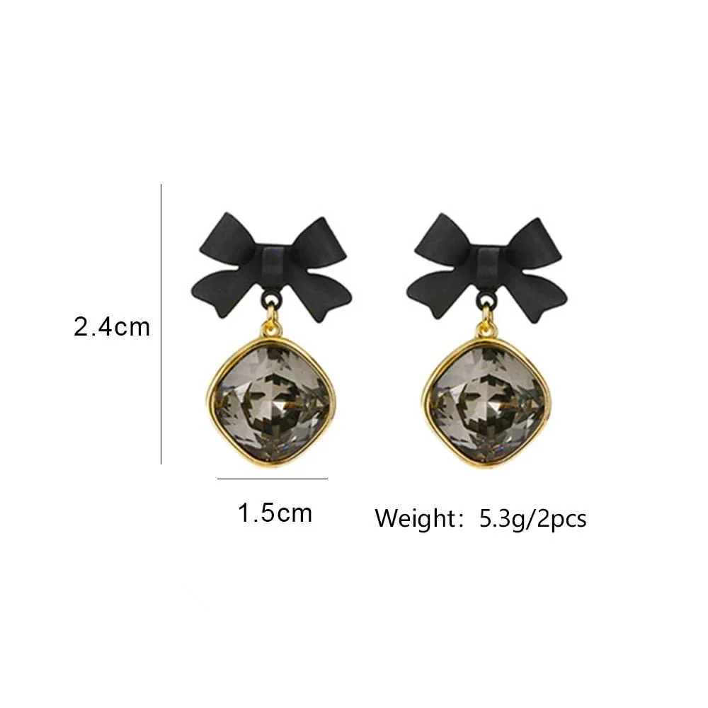 The Black Bow Earrings - Image 4