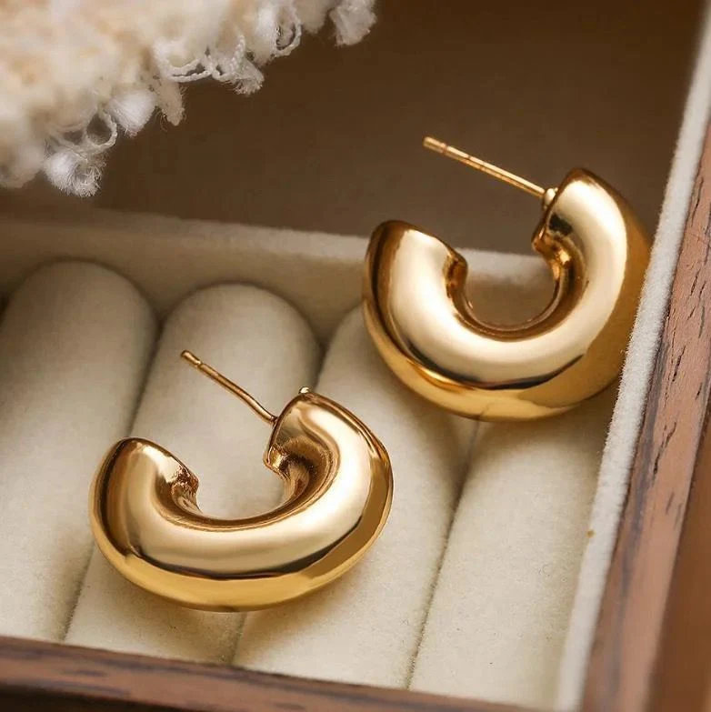 The Chunky Tube  Hoops (Anti Tarnish)