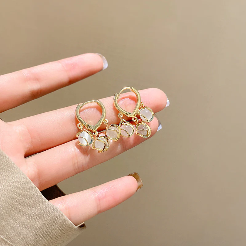 The Pearly Romance Hoop style Earrings - Image 3