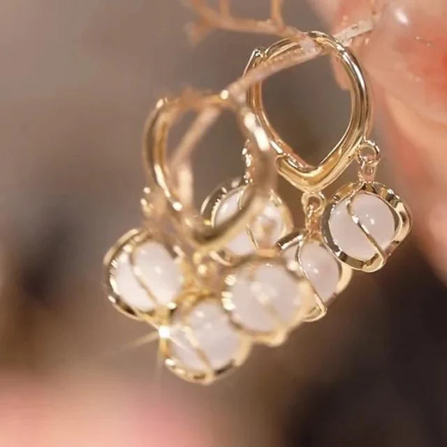The Pearly Romance Hoop style Earrings - Image 5