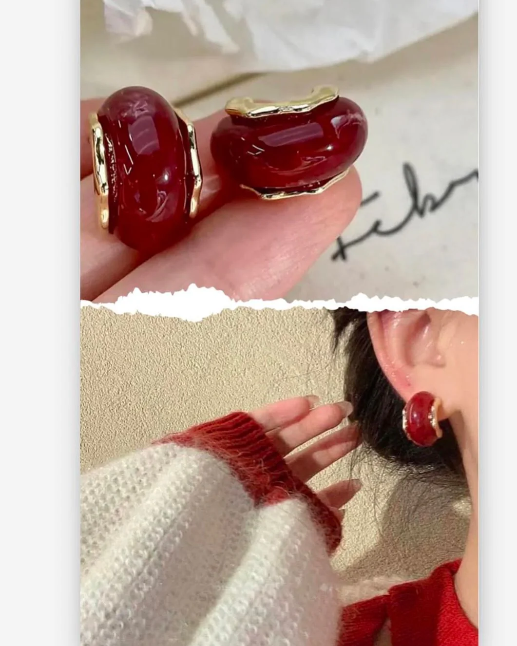 The Season Colour Hoop Earrings - Image 4