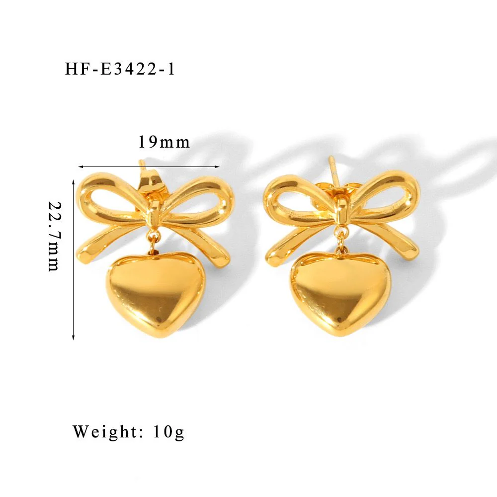 The Season of Bow Earrings [stainless steel] - Image 3