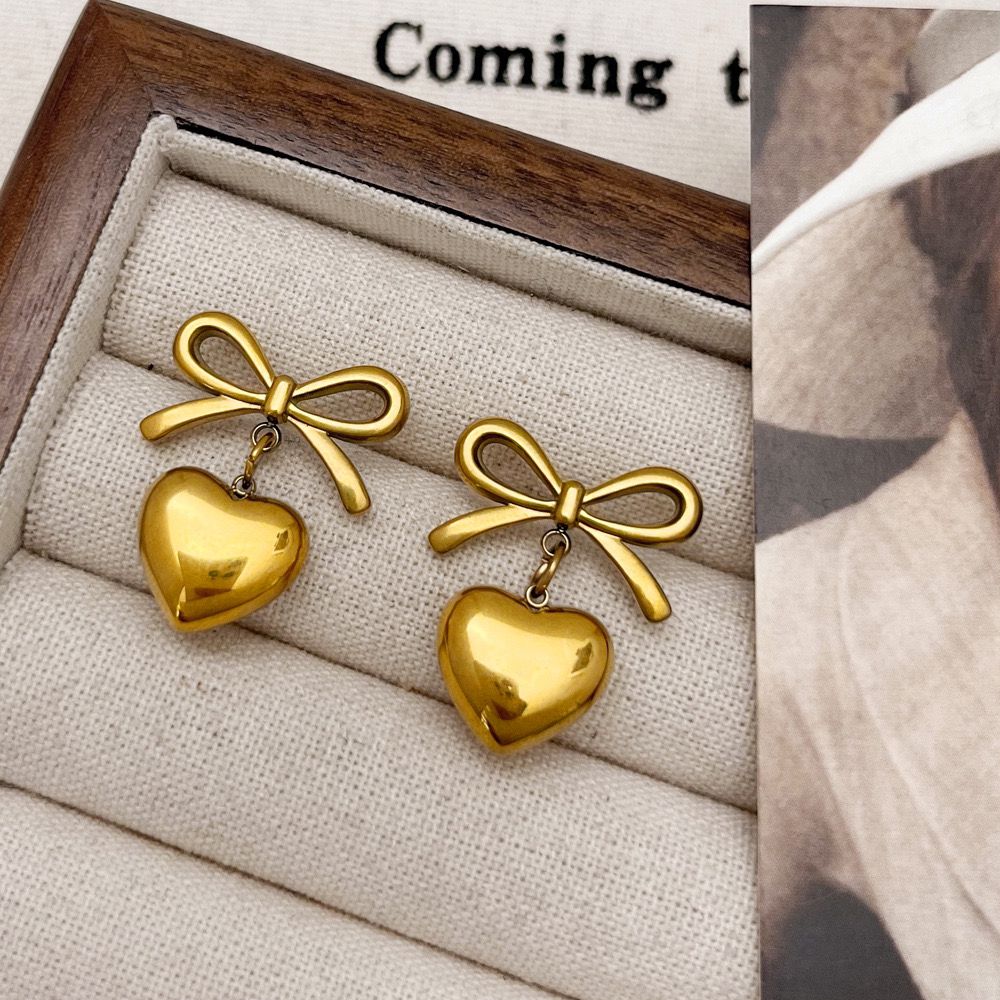 The Season of Bow Earrings [stainless steel] - Image 6