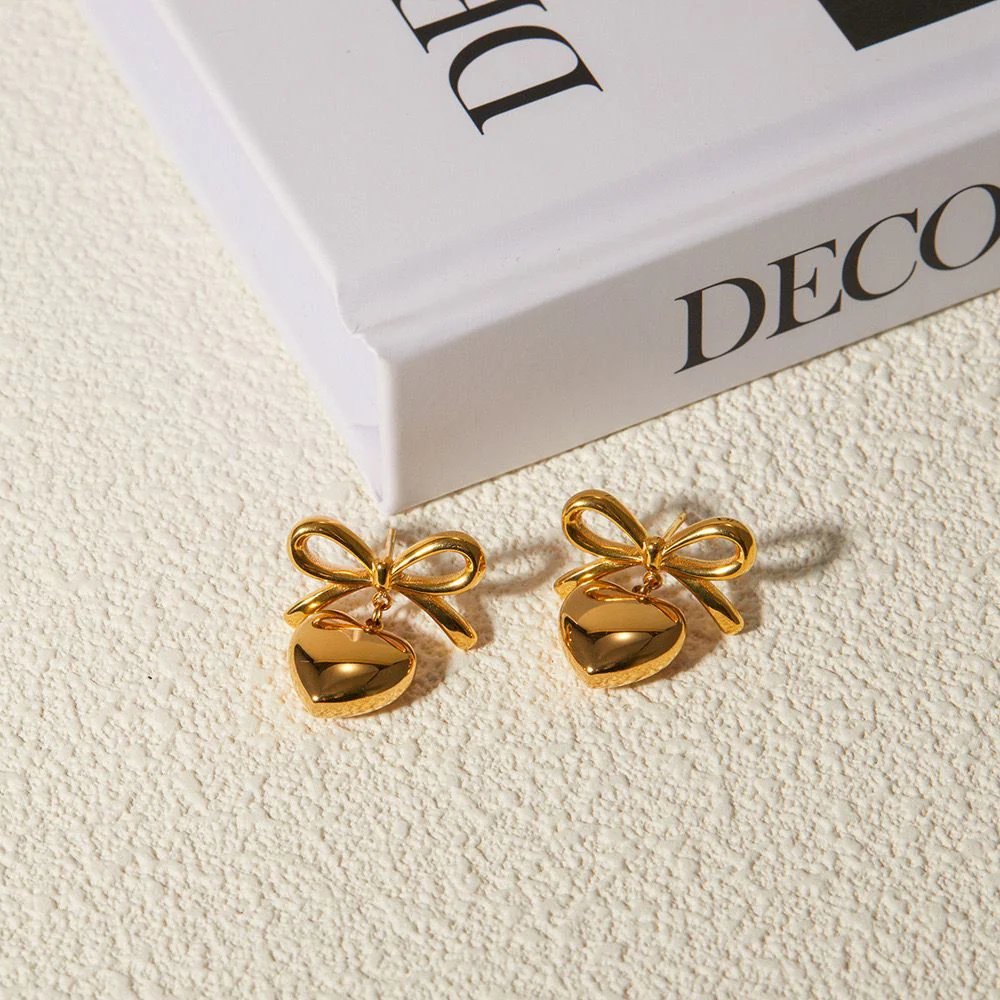 The Season of Bow Earrings [stainless steel] - Image 7