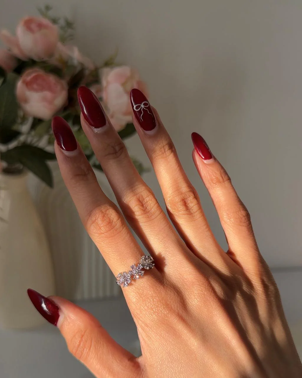 Triple Carnations Pink Ring - Image 2