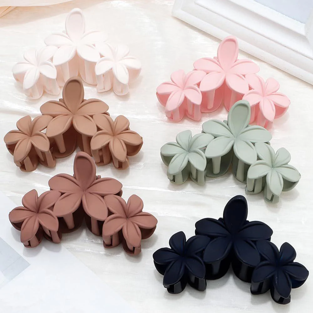 Triple Flower Hair Claws- matte - Image 6