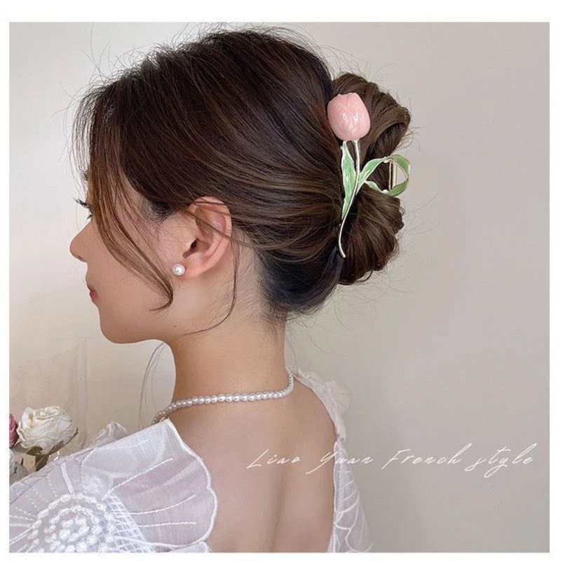 Tulip Hair Claw- pink - Image 2