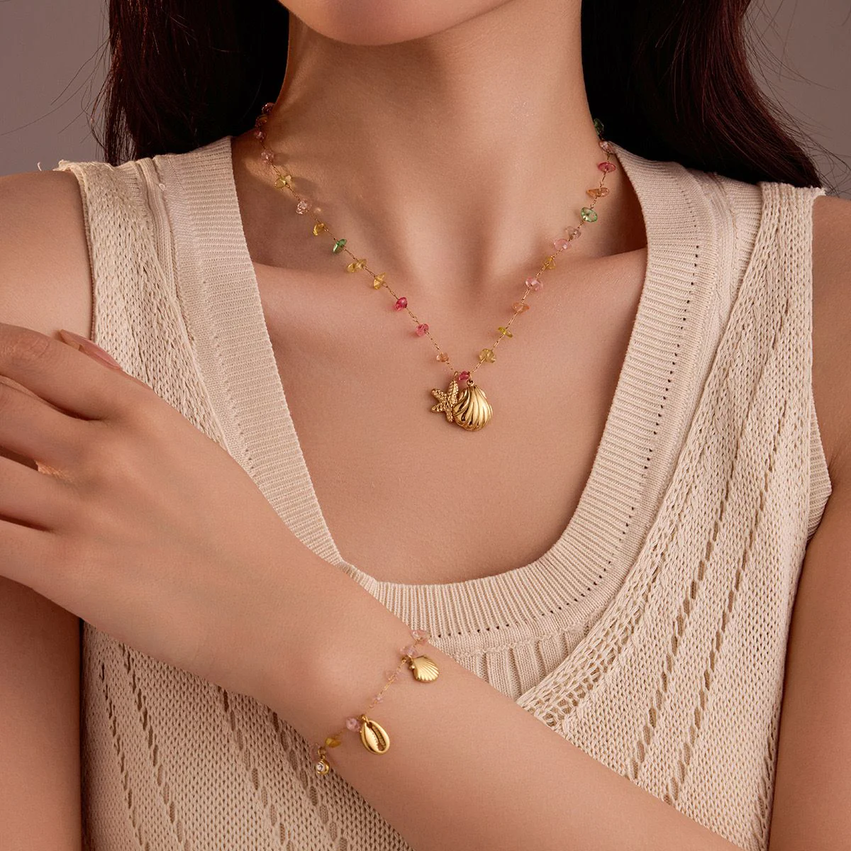 Twirl of Coral Necklace - Image 6