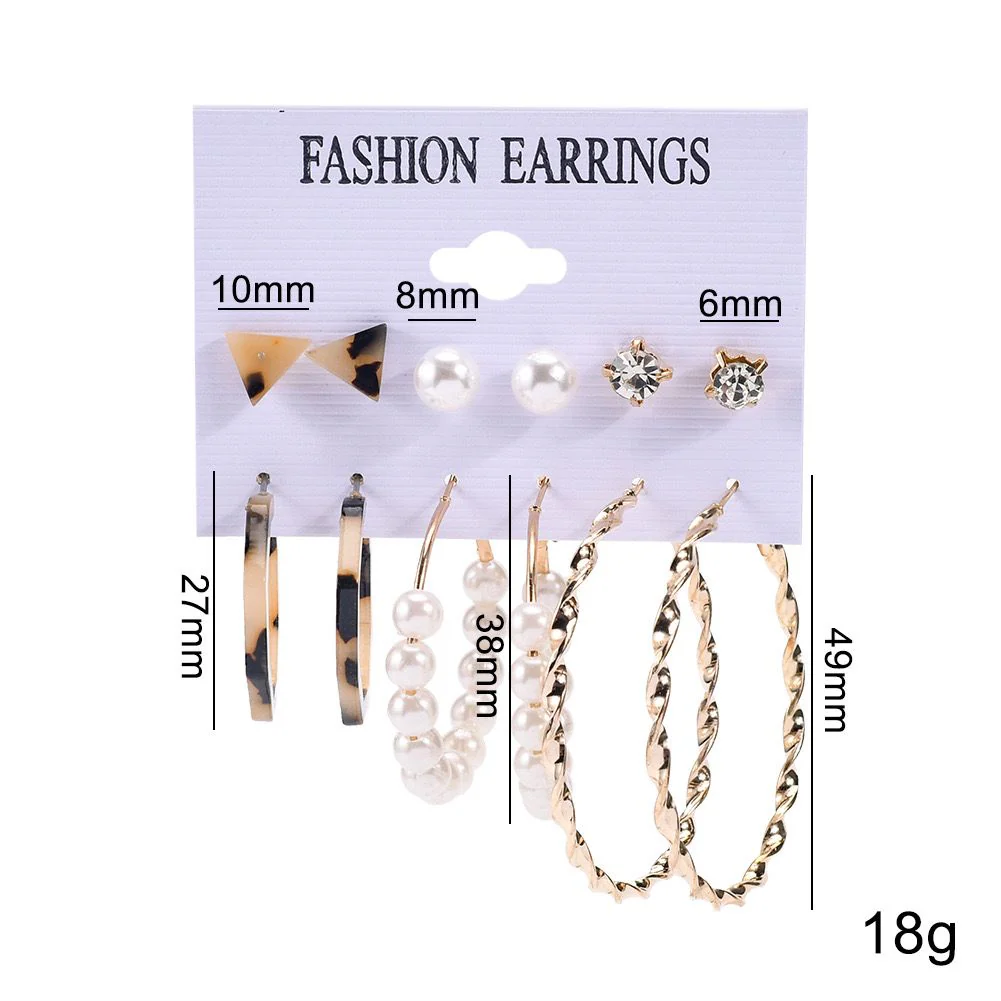 Vannila combo of 6 pair of Earrings - Image 2