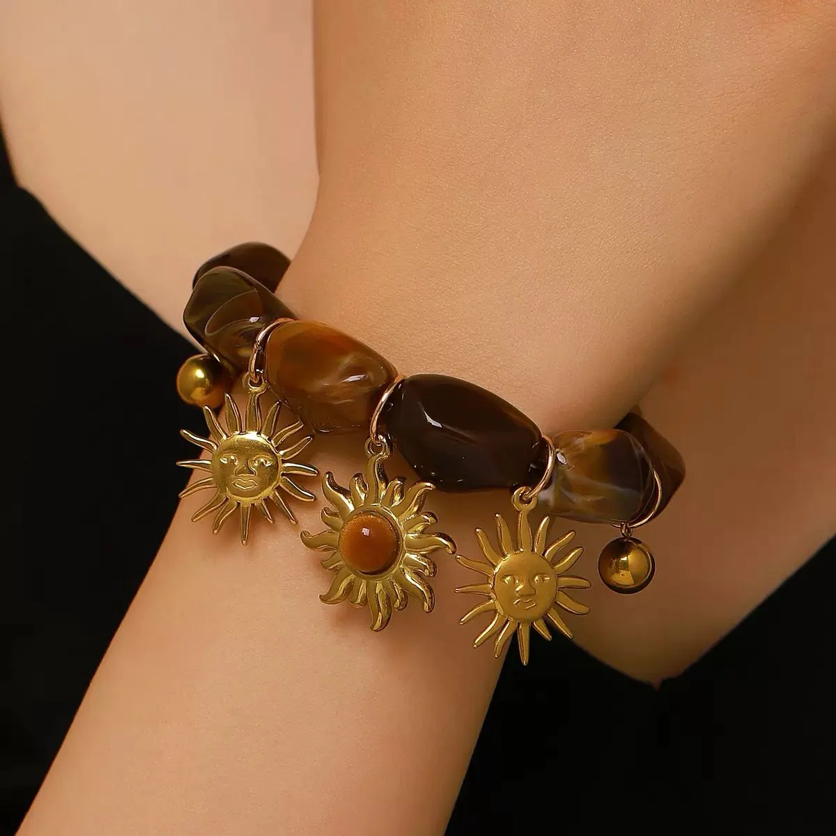 Vintage Brown Talisman Bracelet - Image 2