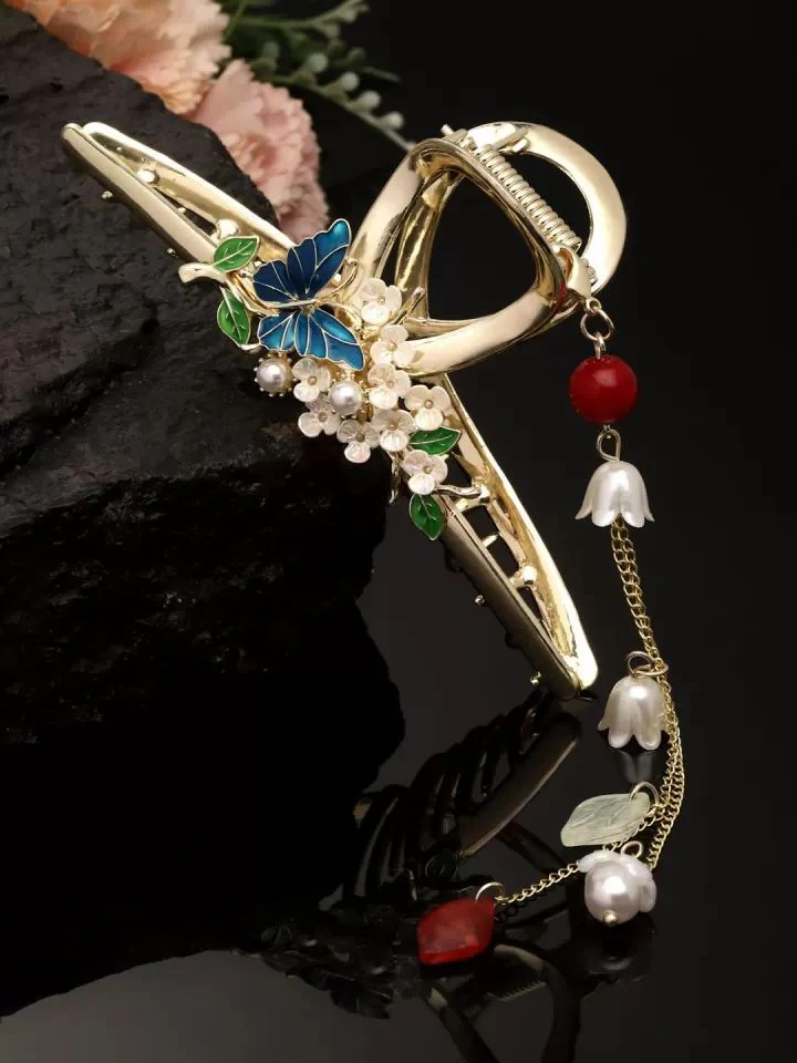 Vogue Embellished Hair Claw- removable tassel - Image 4