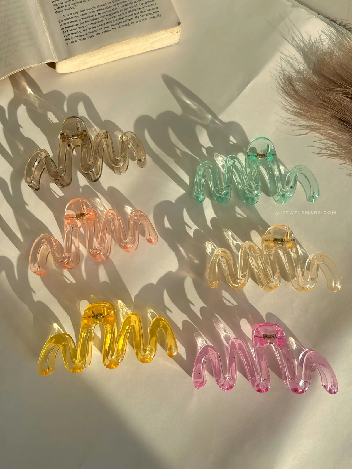 Wave Claw Clips- transparent - Image 2