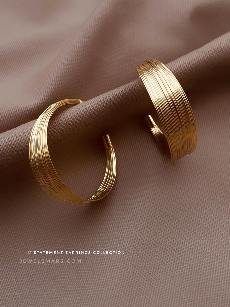 Wired Statement Hoop Earrings