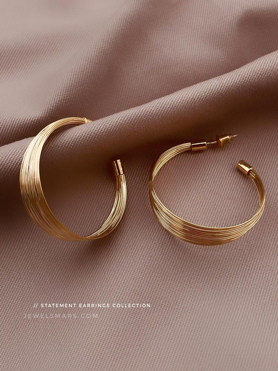 Wired Statement Hoop Earrings - Image 2