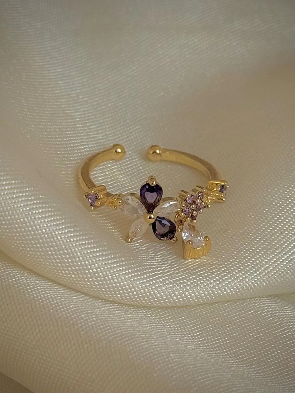 Wisteria Whisper Rhinestone Ring