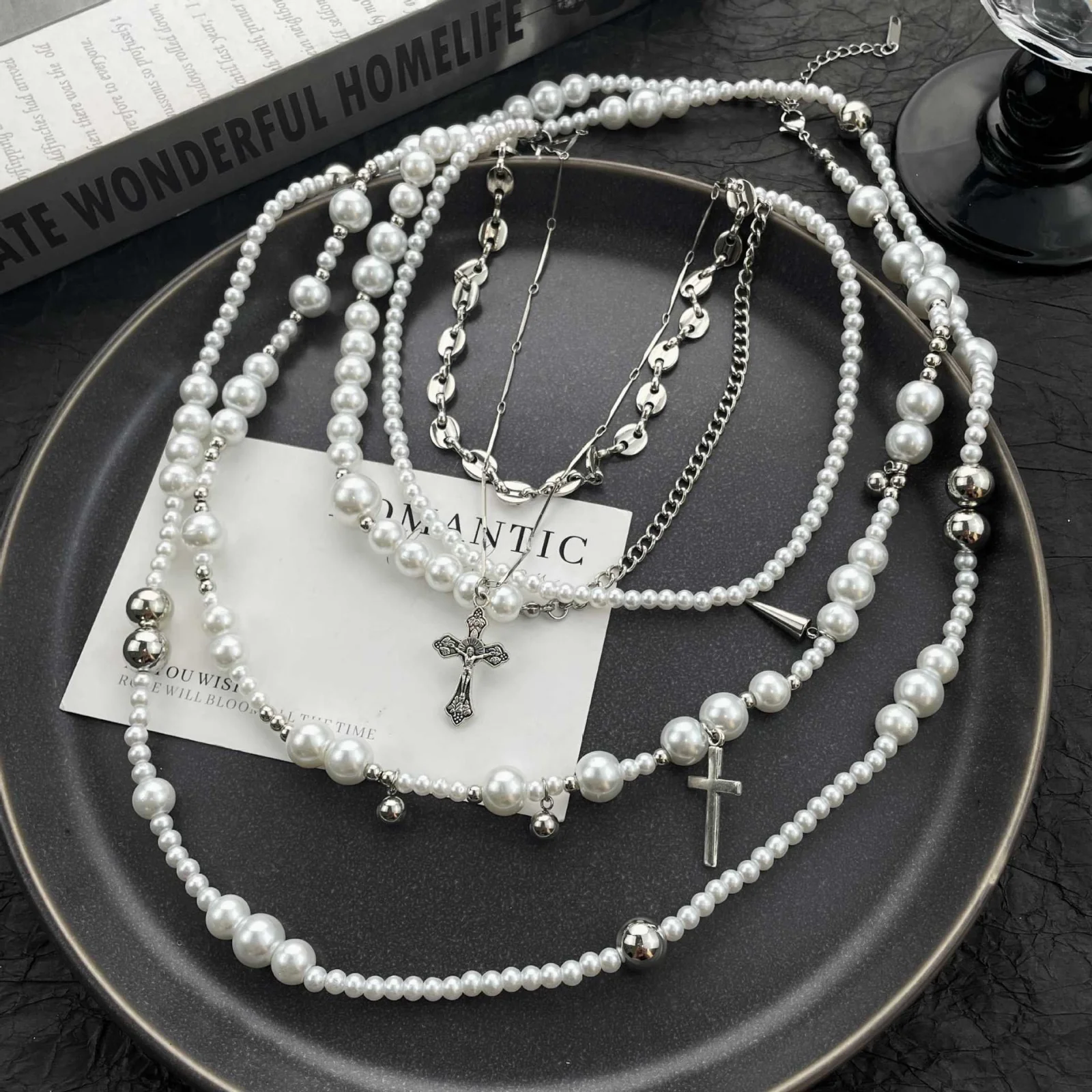 Witching-hour! Multilayered Pearl Necklace - Image 4