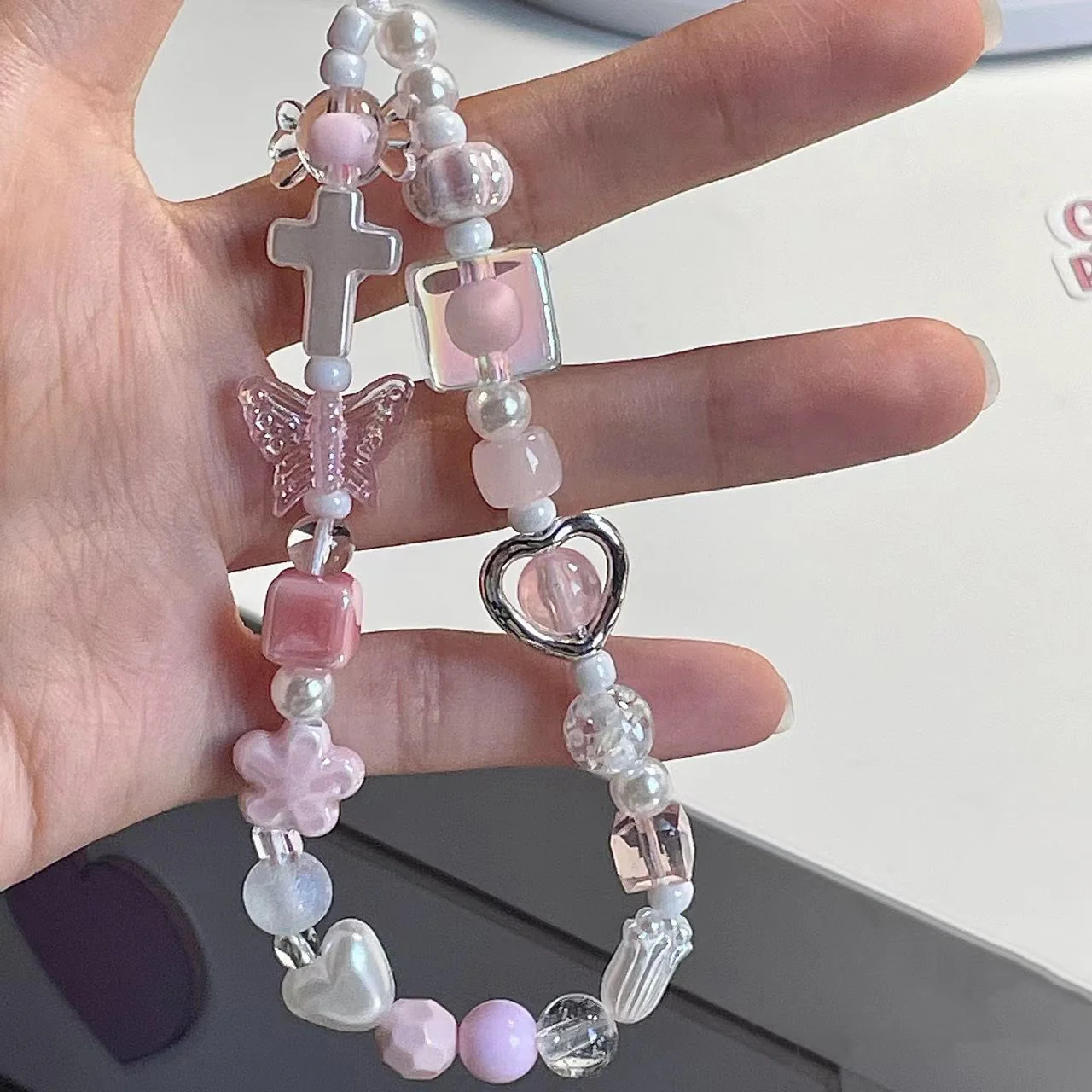 Y2k Doll-coded Beaded Phone Charm - Image 2