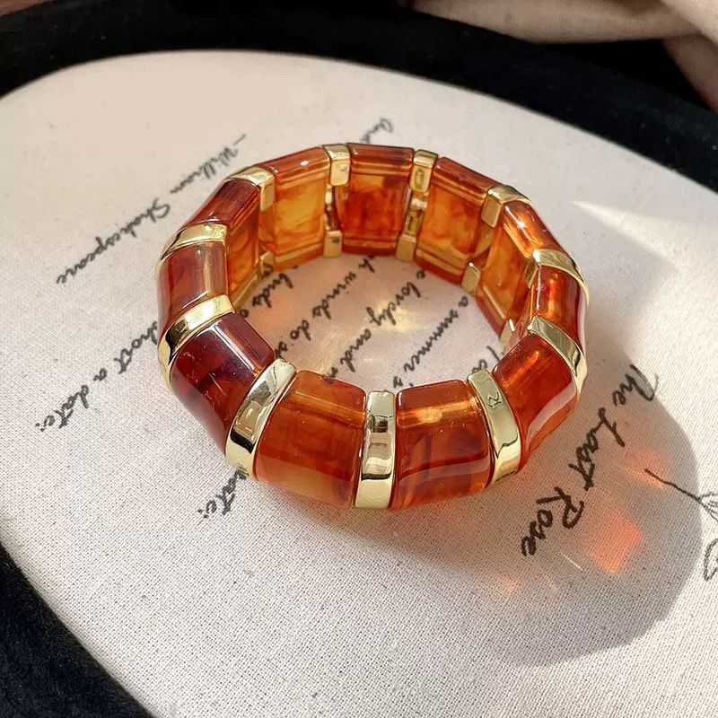 Y2k Espresso Acrylic Bangle - Image 2