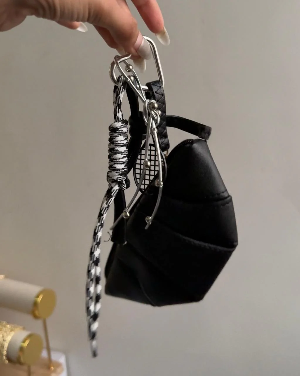 Y2k Leather Croissant Bag Charm - Image 2